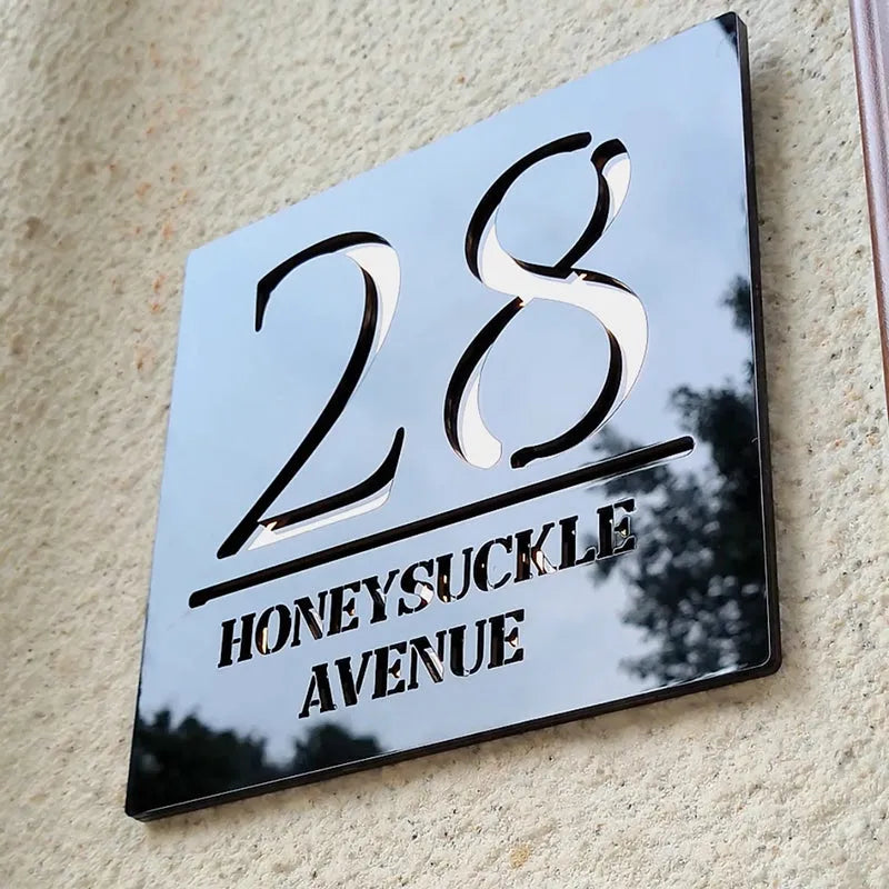 Plaque numéro de porte personnalisée