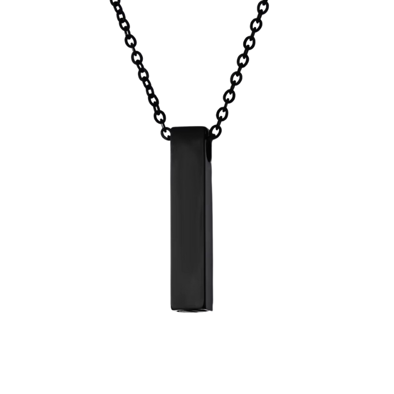3D gravírovaný pruhový náhrdelník - personalizovaná elegancia