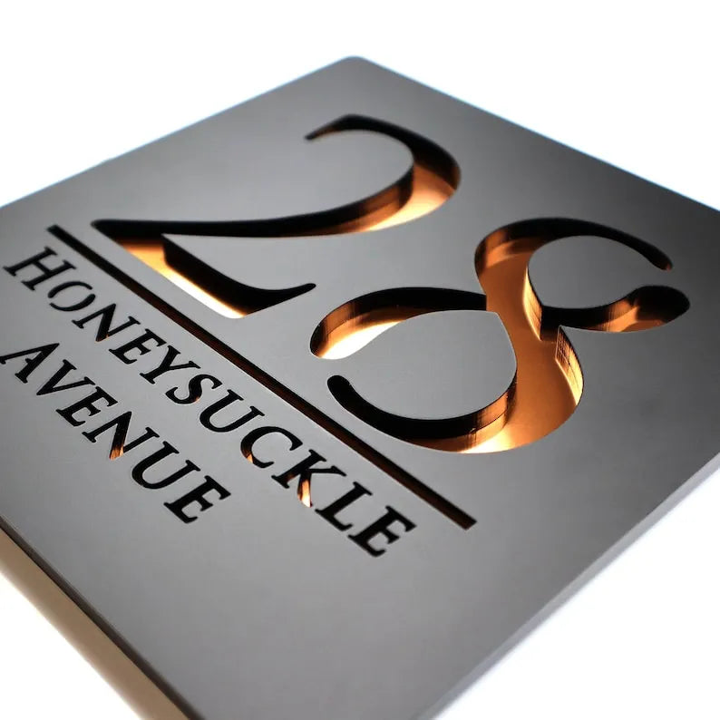 Plaque numéro de porte personnalisée