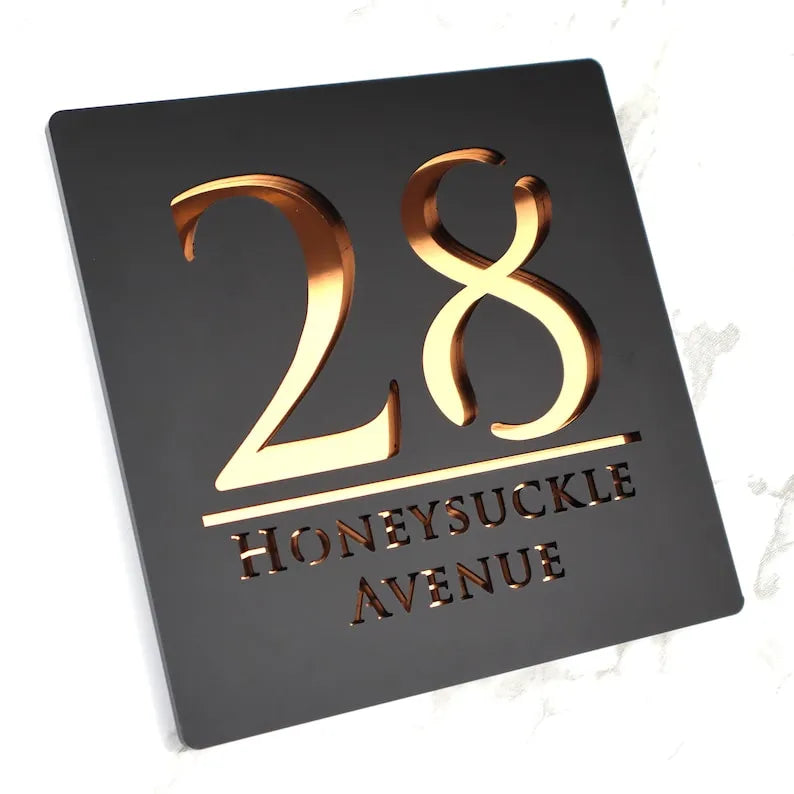 Plaque numéro de porte personnalisée