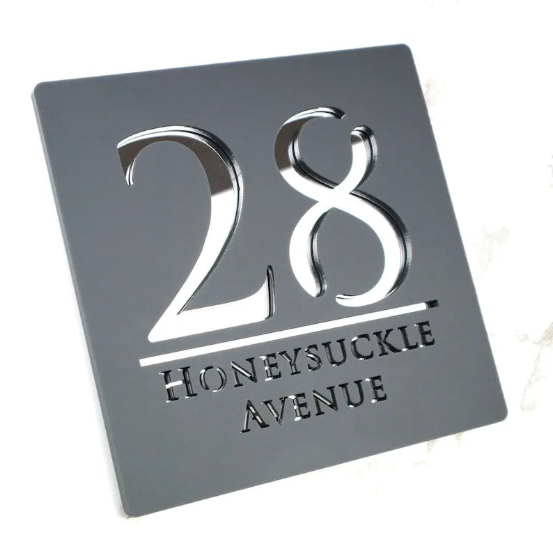 Plaque numéro de porte personnalisée