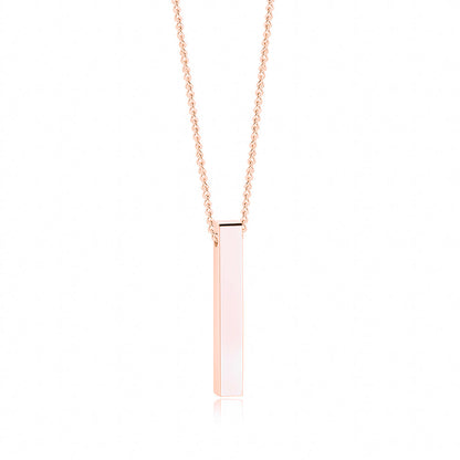 Pillar Necklace with Engraving
